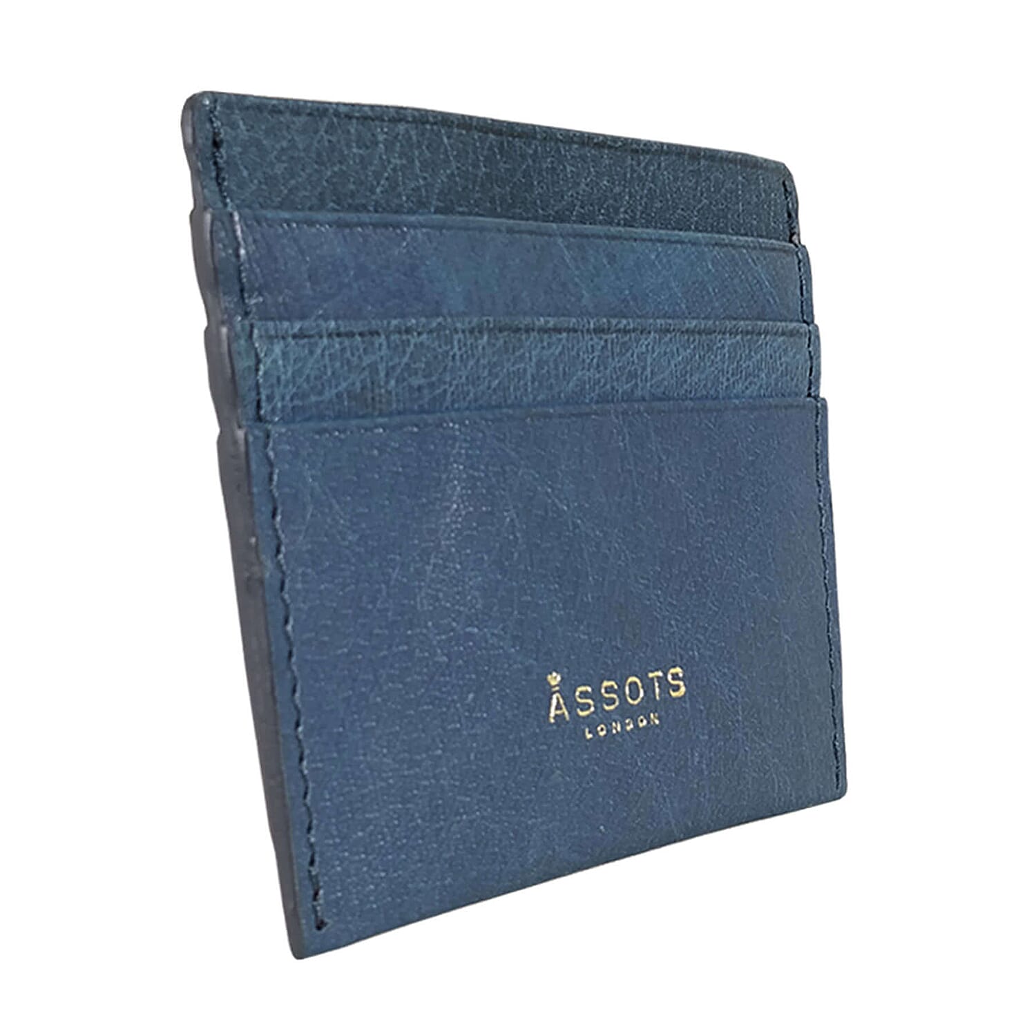 Assots London FANN Credit Card Holder in Blue (Size 10x8cm)