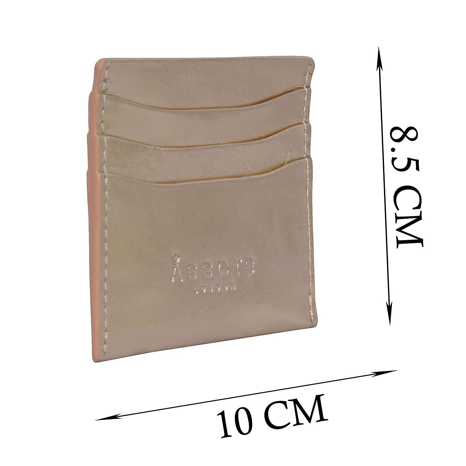 Assots London FANN Credit Card Holder in Rose Gold (Size 10x8cm)