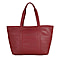 Assots London ALICE Soft Full Grain Oversized Leather Shopping Bag in Red (Size 33x12x29cm)