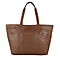 Assots London ALICE Soft Full Grain Oversized Leather Shopping Bag in Tan (Size 33x12x29cm)