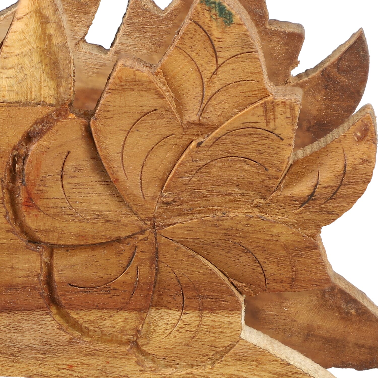 Handcarved Teak Wooden Coasters with Stand