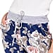 NOVA OF LONDON Flower Print Jersey Trousers (Size up to 16) in Navy
