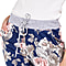 NOVA OF LONDON Flower Print Jersey Trousers (Size up to 16) in Navy