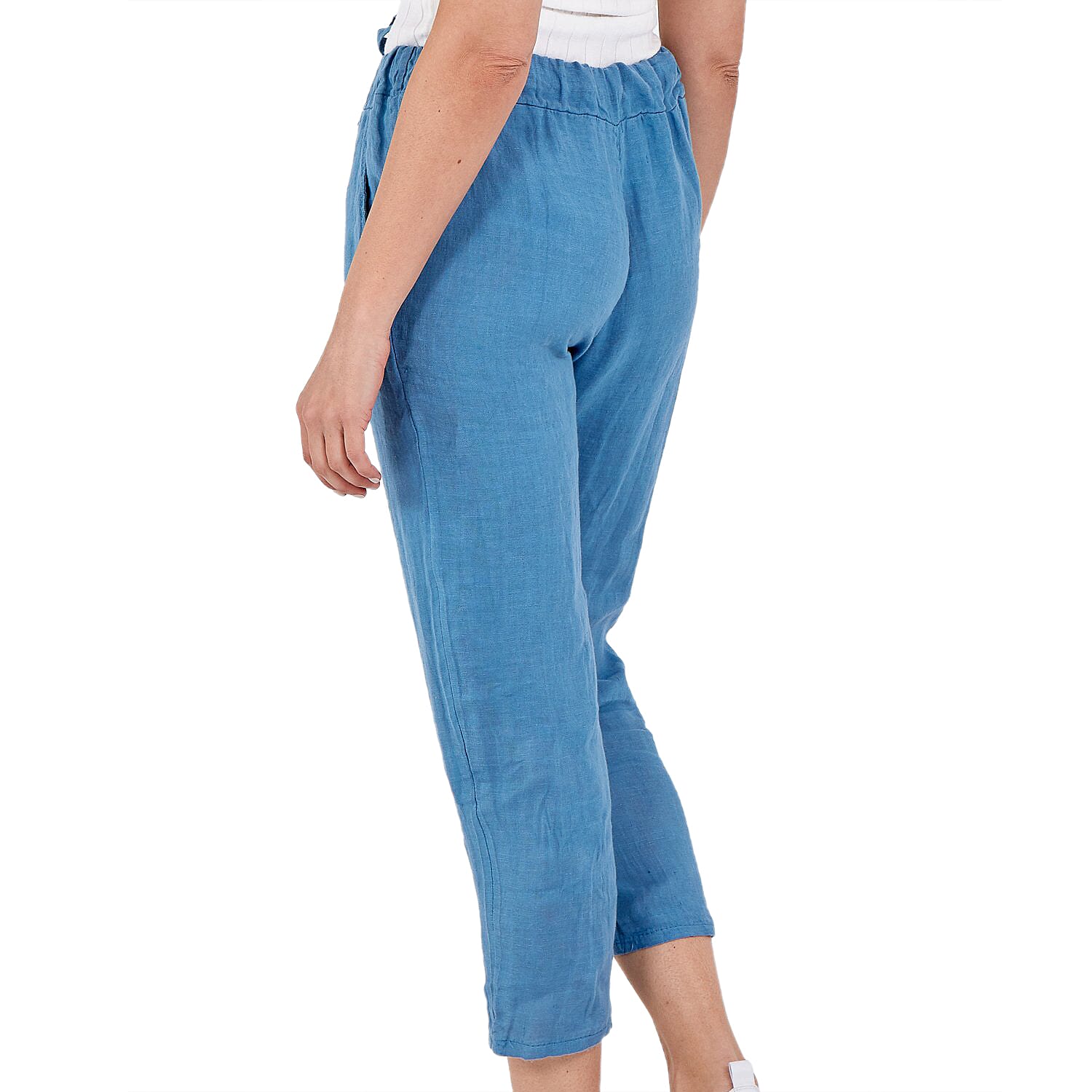 Linen Trousers in Blue (Size 8 -16)