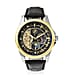 GENOA Automatic Mechanical Movement Skeleton Dial Watch - Black