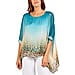 Nova of London Silk Leopard Pattern Top - Teal