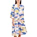 NOVA of London - Abstract Midi Smock Dress in White and Multi (Size up to 18)