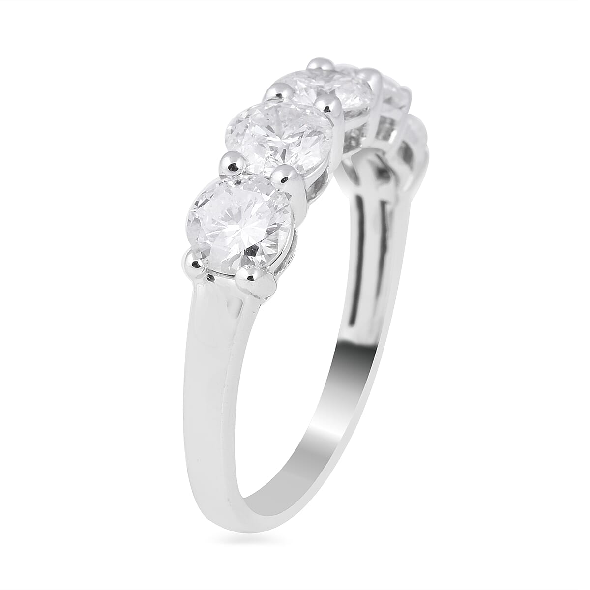 14K White Gold Diamond (I1-I2- G-H) Ring 2.00 Ct.