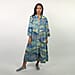 NOVA of London - Abstract Midi Smock Dress in Green and Multi (Size up to 18)