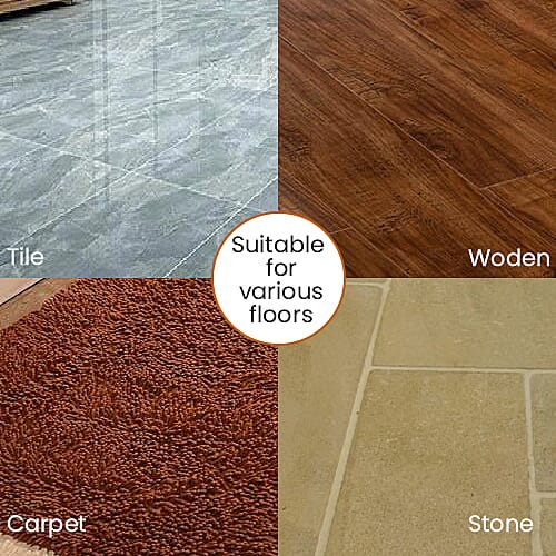 Close Out Deal- Light n Easy Optimus OP800 Electric Steam Mop With Carpet Glider & 2 Washable Microfibre Pads 1300W - White (Size 125x26cm)