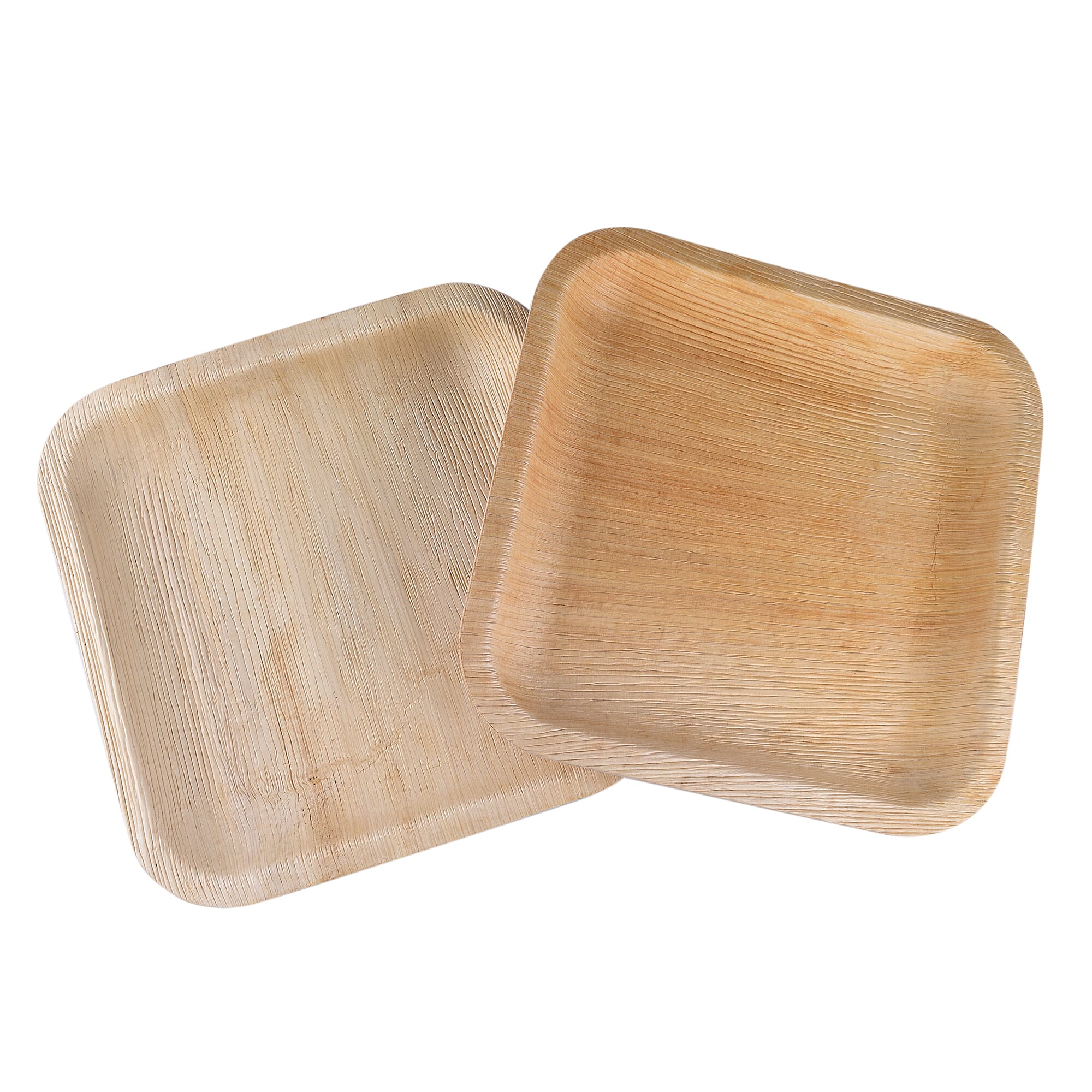 Areca Palm Leaf Square Plates (Pack of 25 pcs) (Size 23 CM)