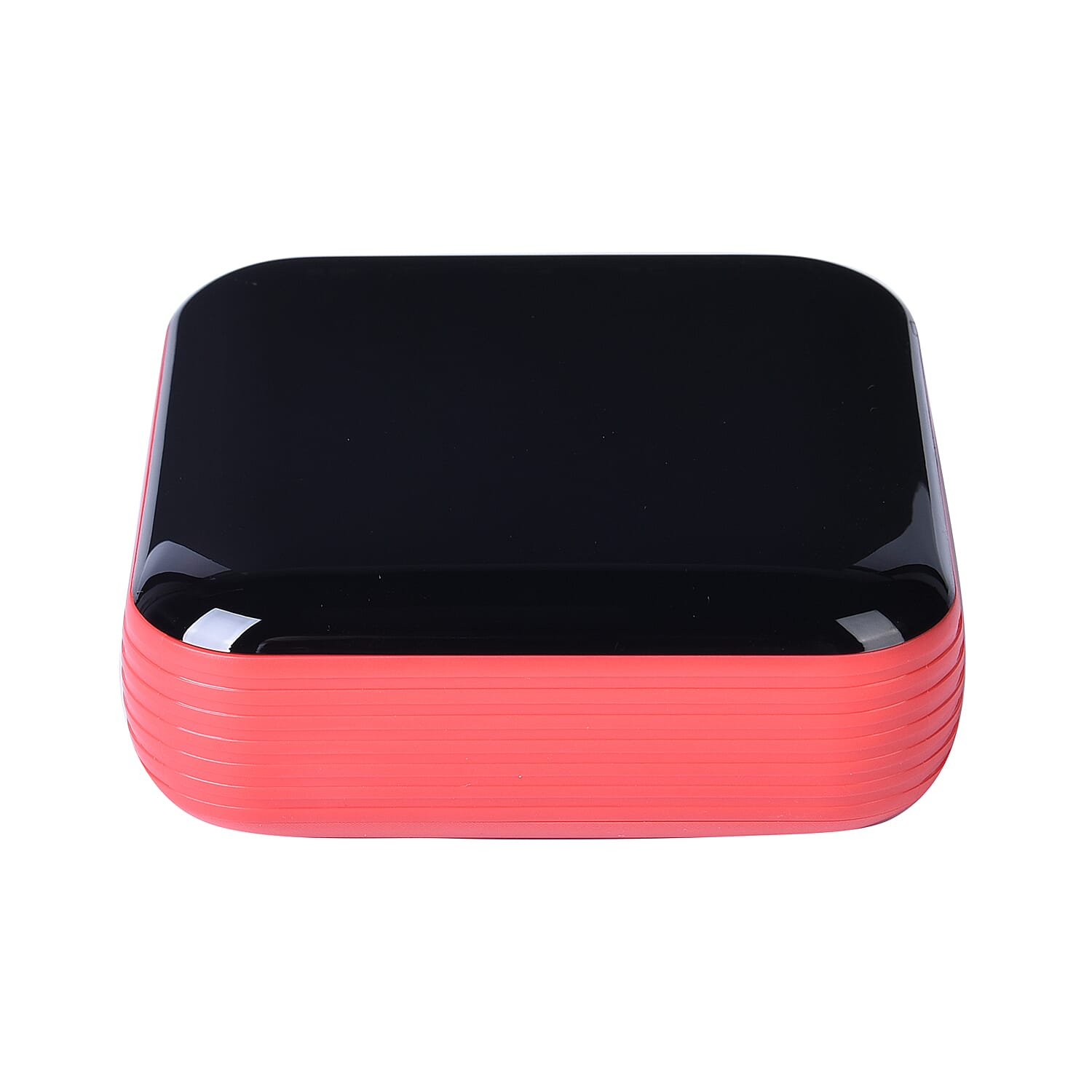 10000 mAh Portable Power Bank 4 in 1 Charger with LED Lights (Built in 4 Different Charging Cable) - Red and Black
