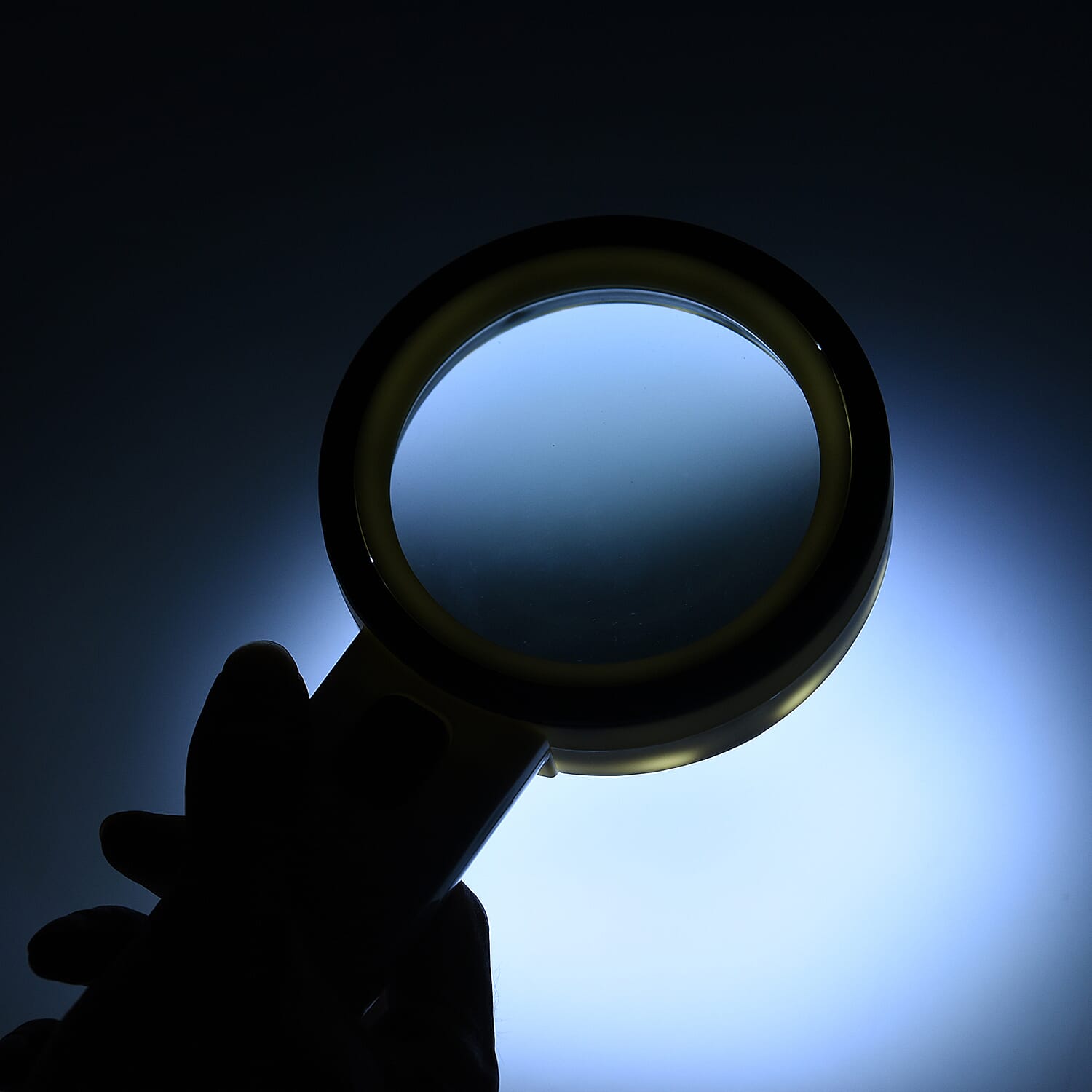 30x Handheld Large Magnifying Glass with 12 LED Illuminated Lighted Magnifier (Requires 2 AA batteries, Not included)