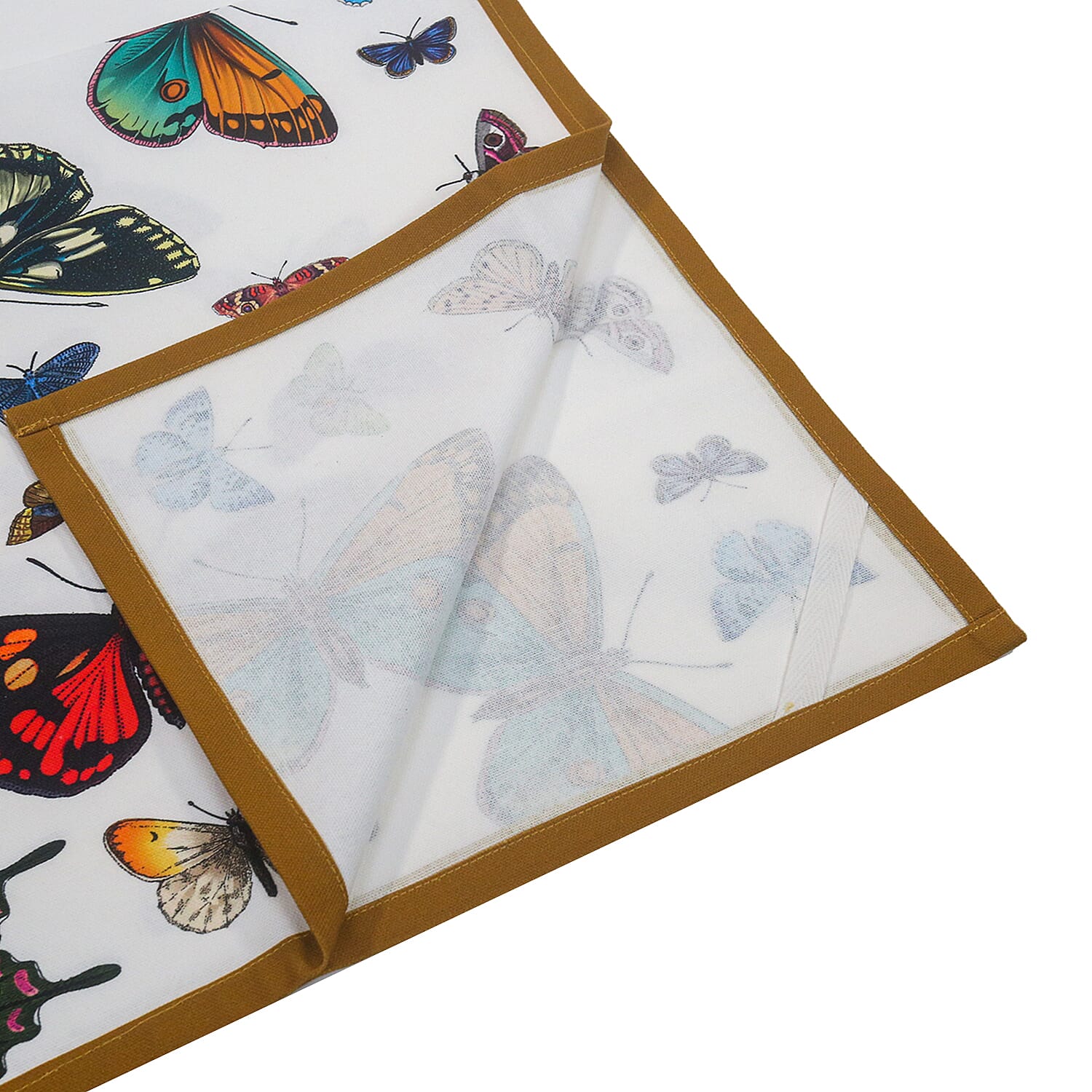 Pimpernel 100% Cotton Butterfly Print Botanic Garden Harmony Tea Towel in White (Size 75x46cm)