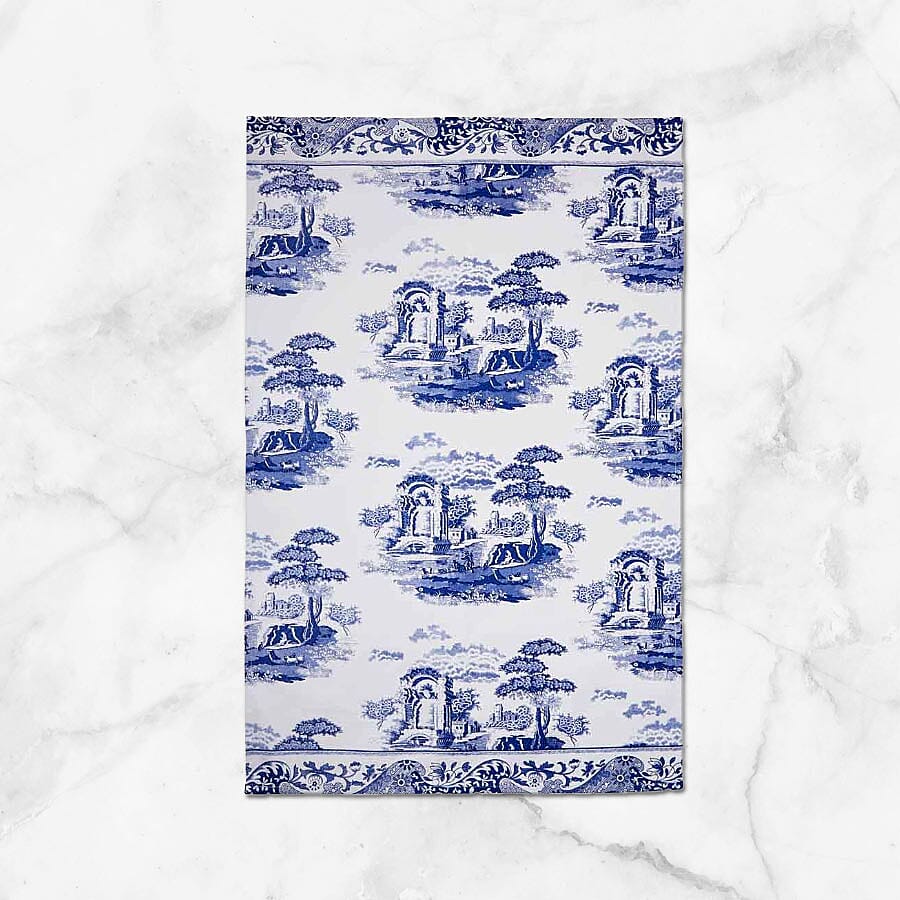 Pimpernel 100% Cotton Blue and White Italian Tea Towel (Size 76x46cm)