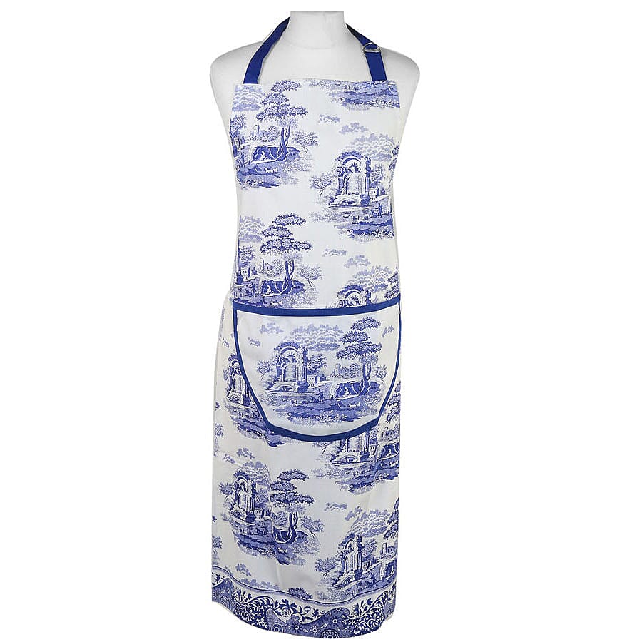 Pimpernel 100% Cotton Blue and White Italian Apron (Size 95x70cm)
