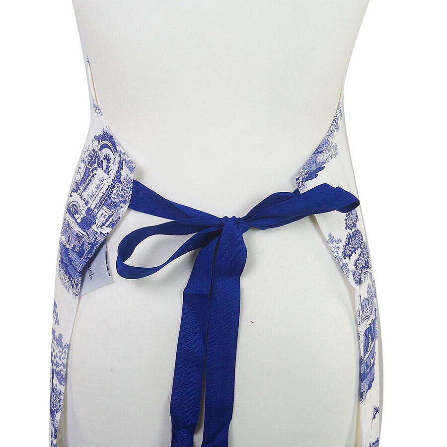Pimpernel 100% Cotton Blue and White Italian Apron (Size 95x70cm)