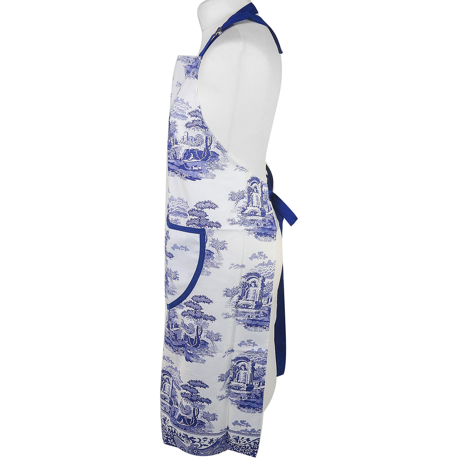 Pimpernel 100% Cotton Blue and White Italian Apron (Size 95x70cm)