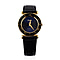 Jowissa - Roma Swiss Watch in Stainless Steel with Laser Engraved Logo and Genuine Leather Blue Strap
