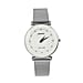 Jowissa - Facet Swiss Water Resistant White Dial Bracelet Watch with Star Cut and Stainless Steel Mesh Style Strap