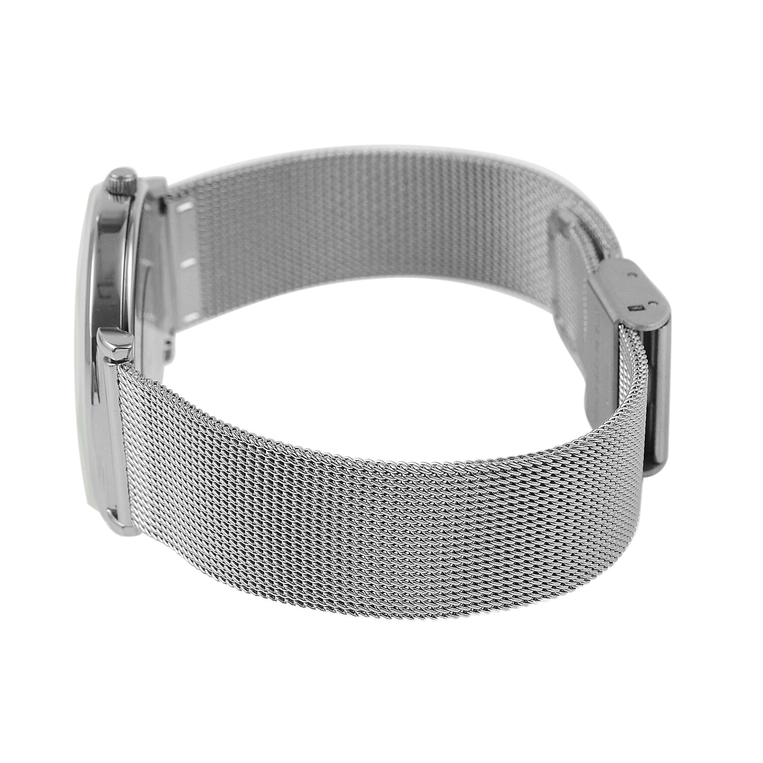 Jowissa - Facet Swiss Water Resistant White Dial Bracelet Watch with Star Cut and Stainless Steel Mesh Style Strap Jowissa - Facet Swiss Water Resistant White Dial Bracelet Watch with Star Cut and Stainless Steel Mesh Style Strap