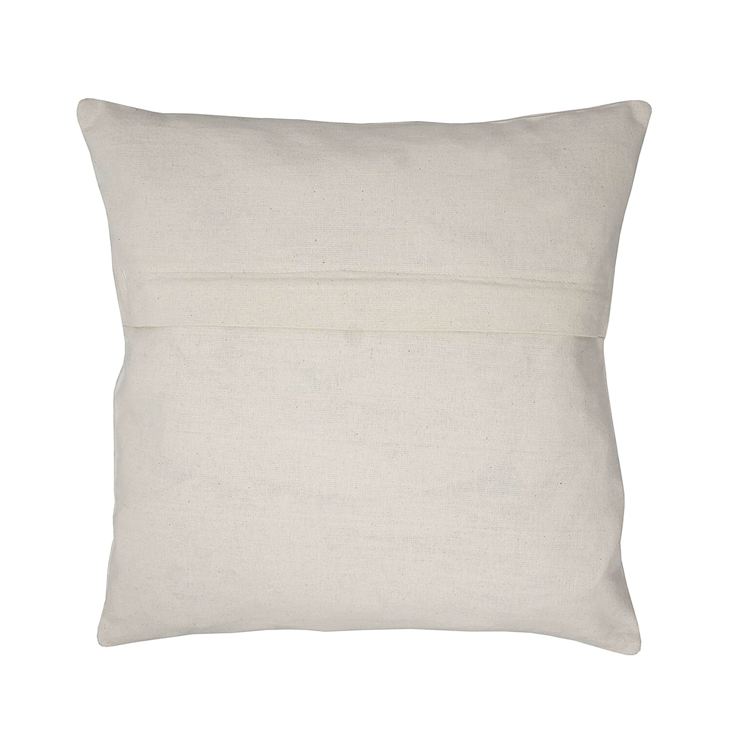 Assots London Handmade 100% Cotton Embroidered Cushion Cover (Size 45 cm) - Green - Brown