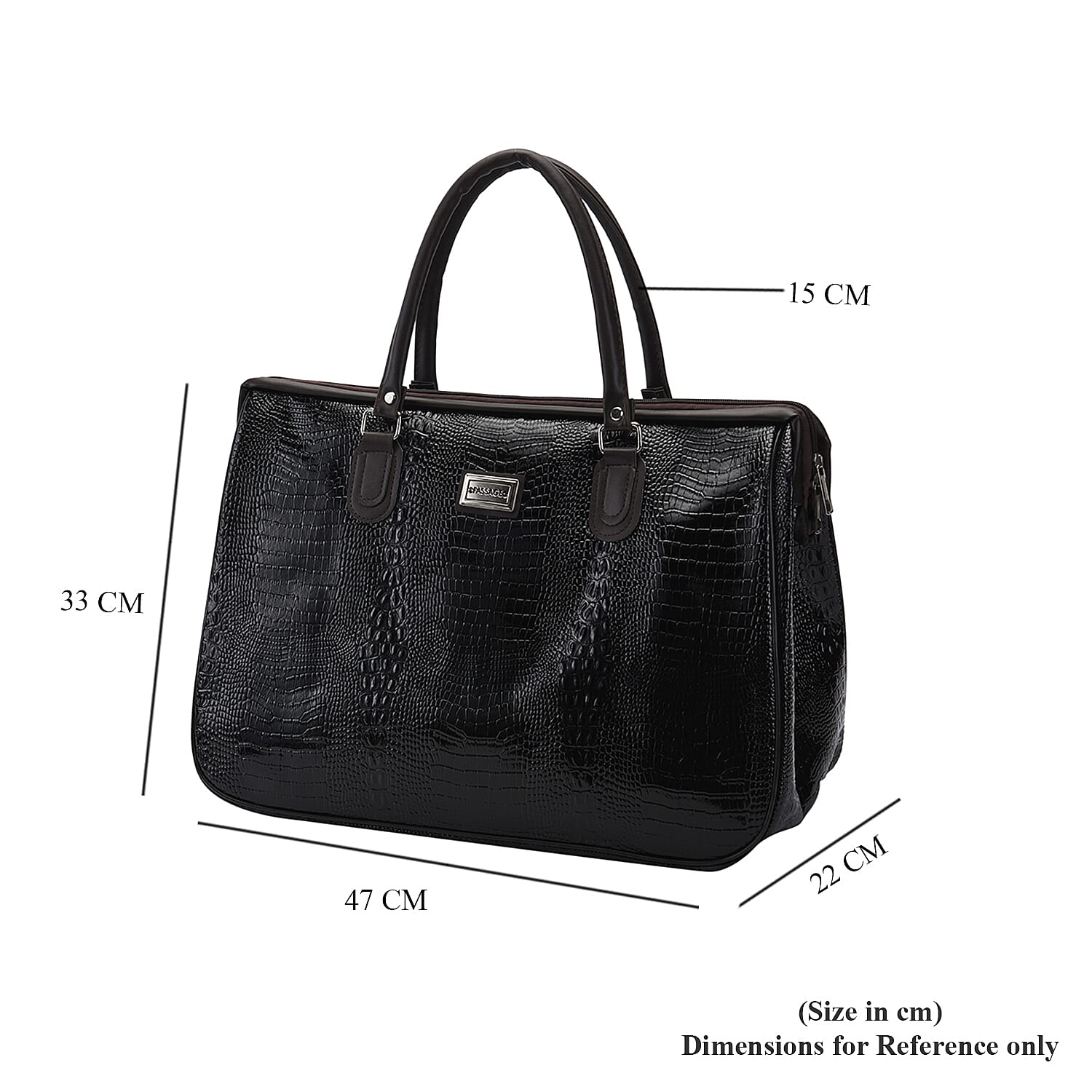 TLV order lifestyle Color Black Crocodile size/Profile Middle travel bag wall (exterior) Semi-PU Lining (interior) polyester