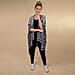 TAMSY Rayon Floral Printed Kimono - Black & White