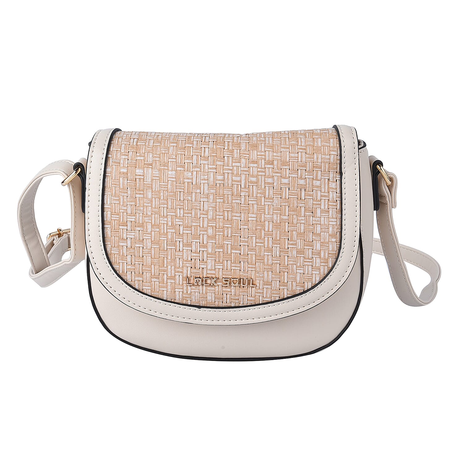 Lock Soul Faux Leather Convertible Bag - Beige