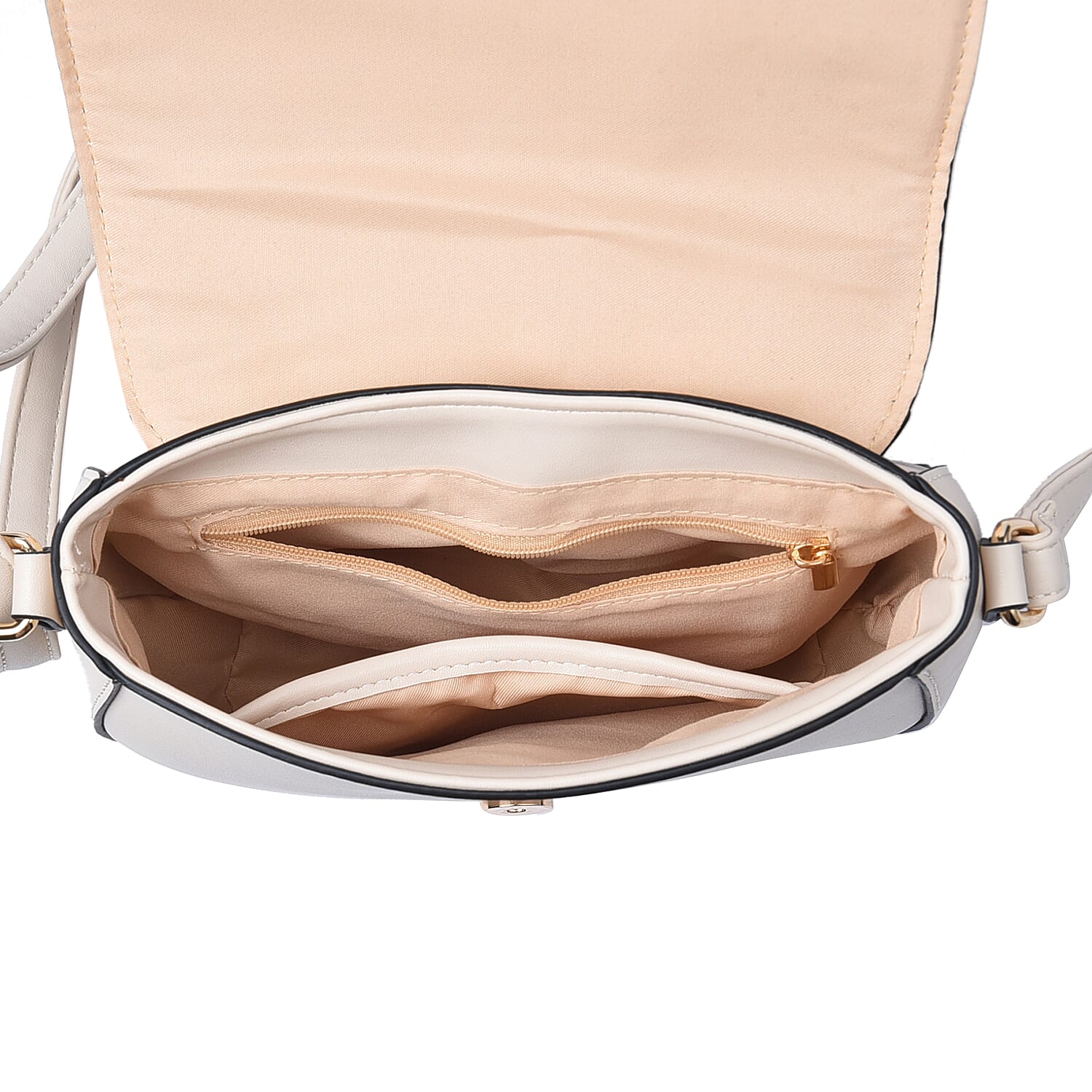 Lock Soul Faux Leather Convertible Bag - Beige