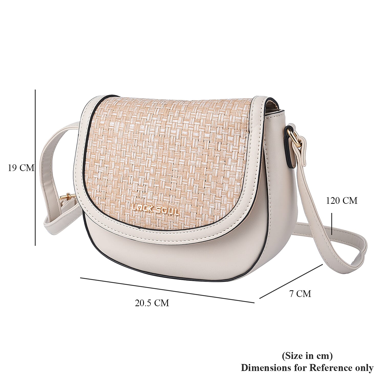 Lock Soul Faux Leather Convertible Bag - Beige