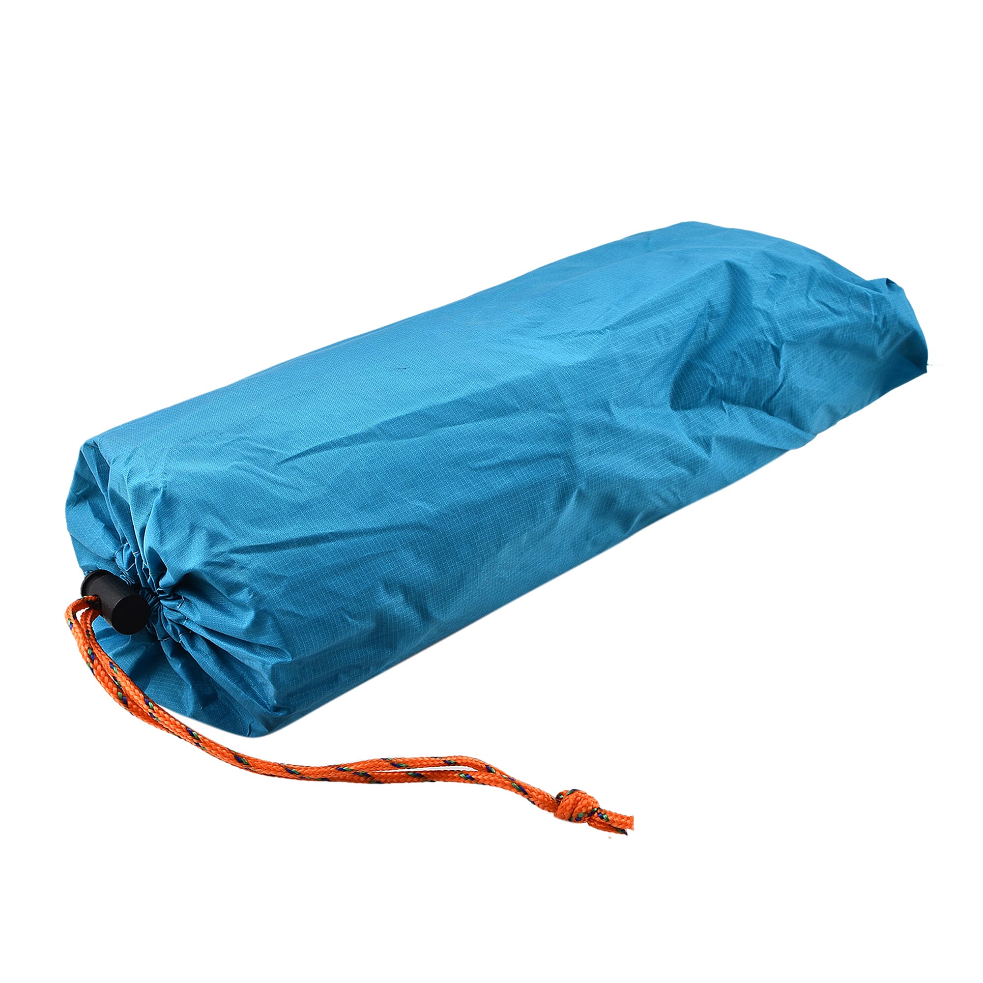 Embossed Checker Pattern Inflating Camping Sleeping Mat (Size 190x60cm) - Blue