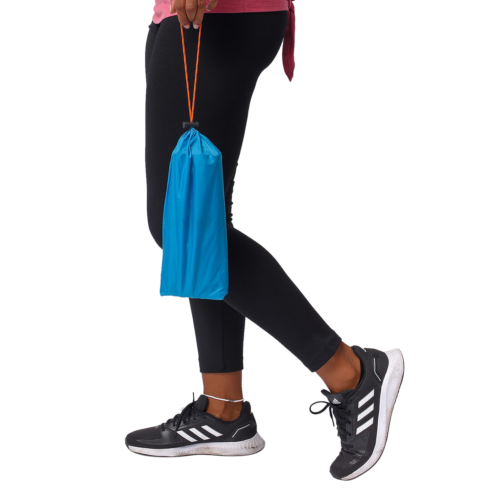 Embossed Checker Pattern Inflating Camping Sleeping Mat (Size 190x60cm) - Blue