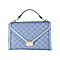 LOCK SOUL. lifestyle-Color:Blue; size/Profile:Crossbody Bag;wall(exterior);Semi-PU. Lining(interior):polyester Pockets(exterior):zipped-1,lock-1;Pockets(interior):Zipped-2, slip-1.Measuremen