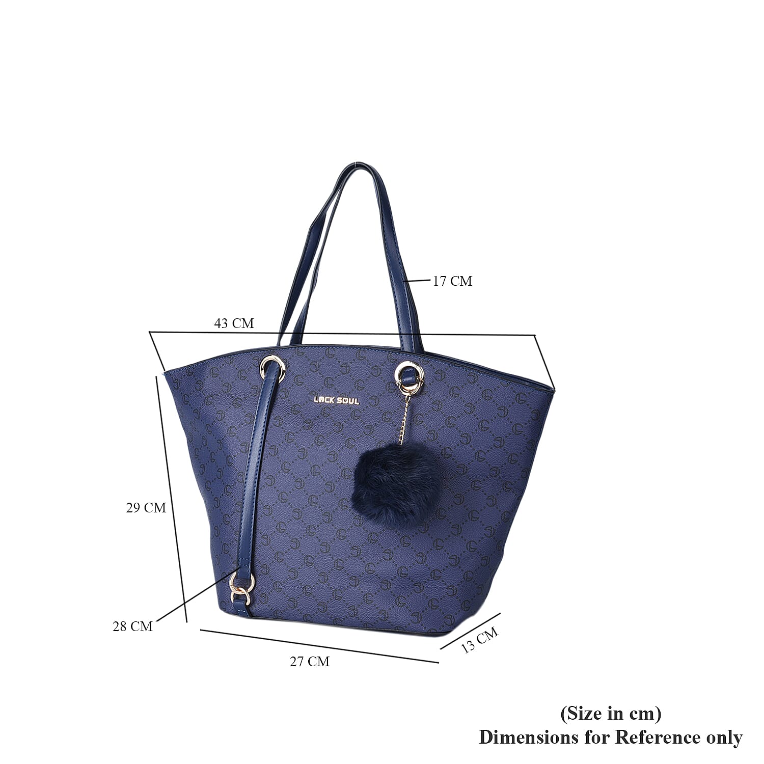 Lock Soul Faux Leather Tote Bag - Light Green