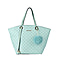 Lock Soul Faux Leather Tote Bag - Light Green