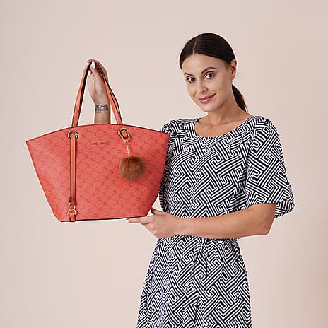 LOCK SOUL Tote Bag with Handle Strap (Size 27x13x29Cm) - Light Orange