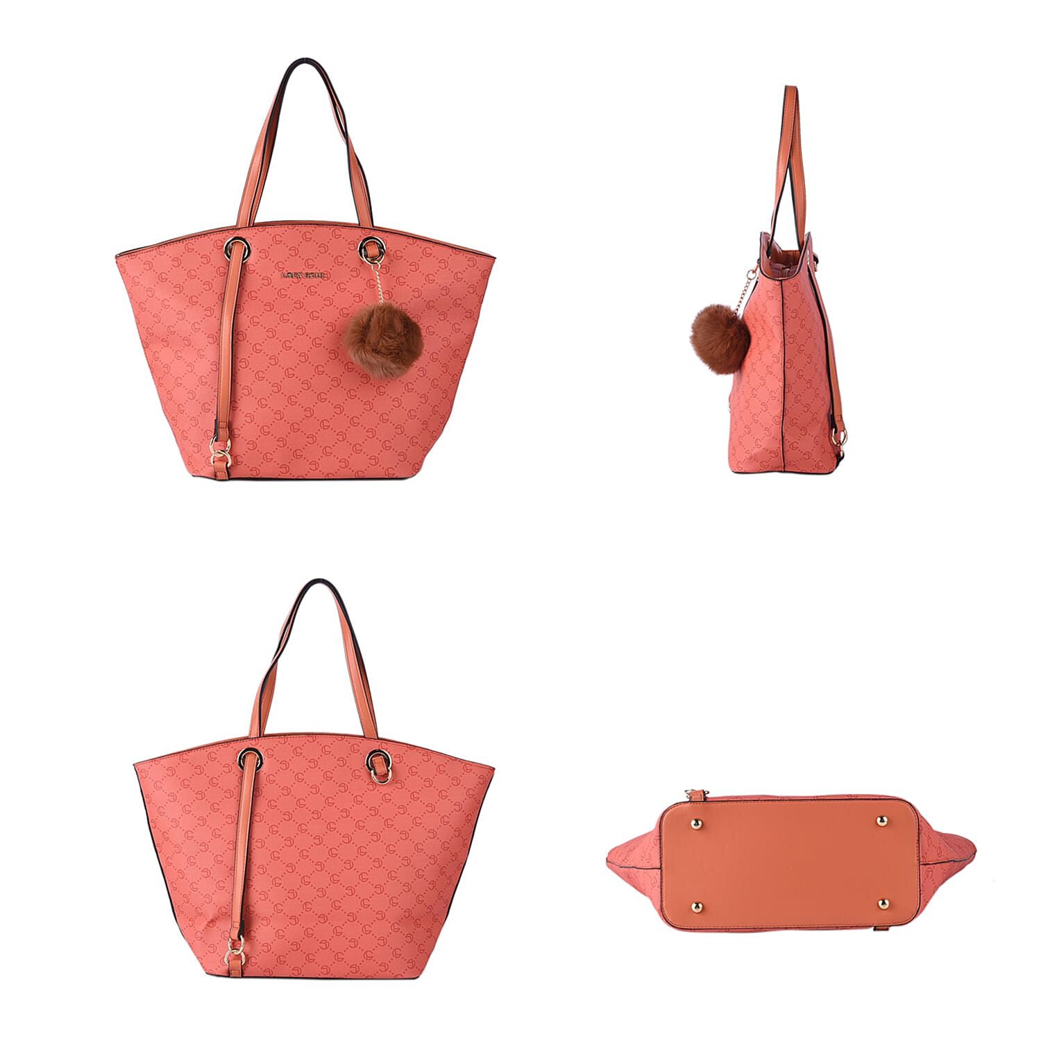 LOCK SOUL Tote Bag with Handle Strap (Size 27x13x29Cm) - Light Orange