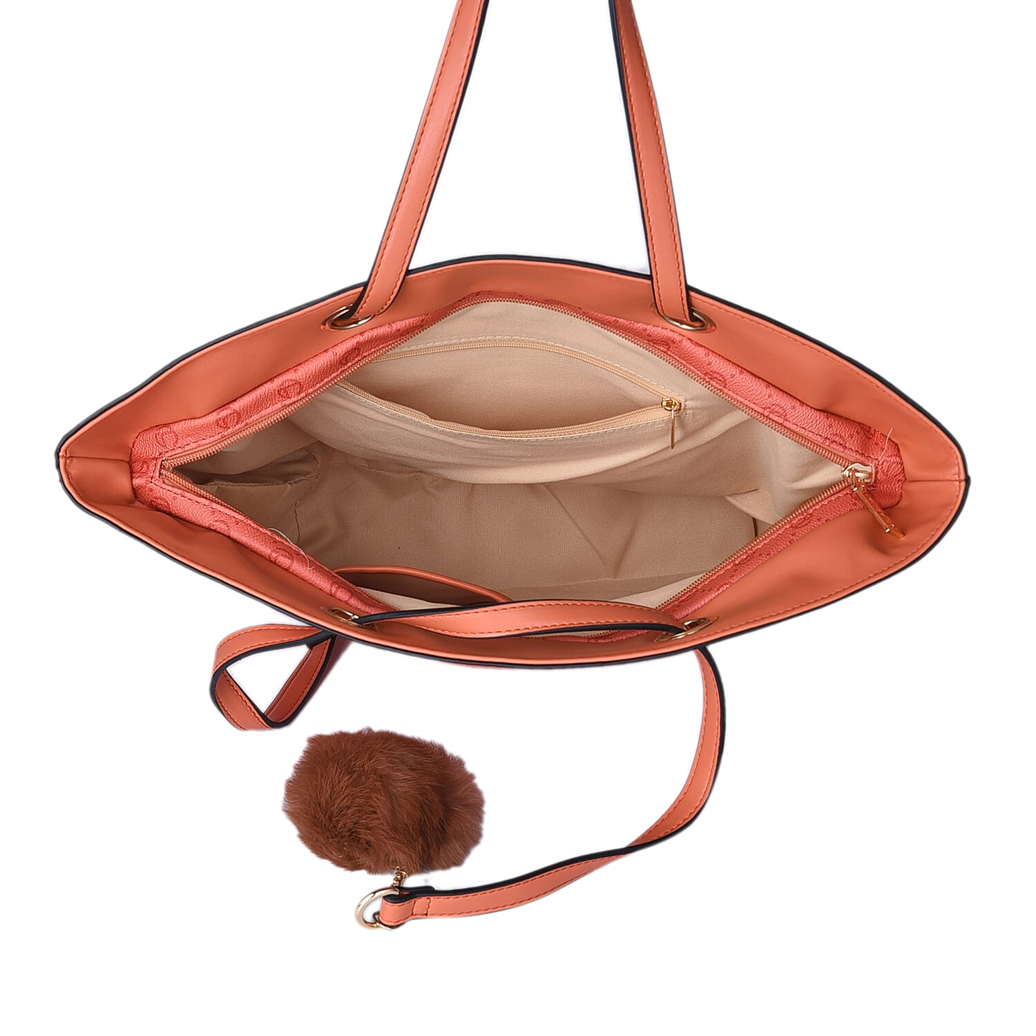 LOCK SOUL Tote Bag with Handle Strap (Size 27x13x29Cm) - Light Orange