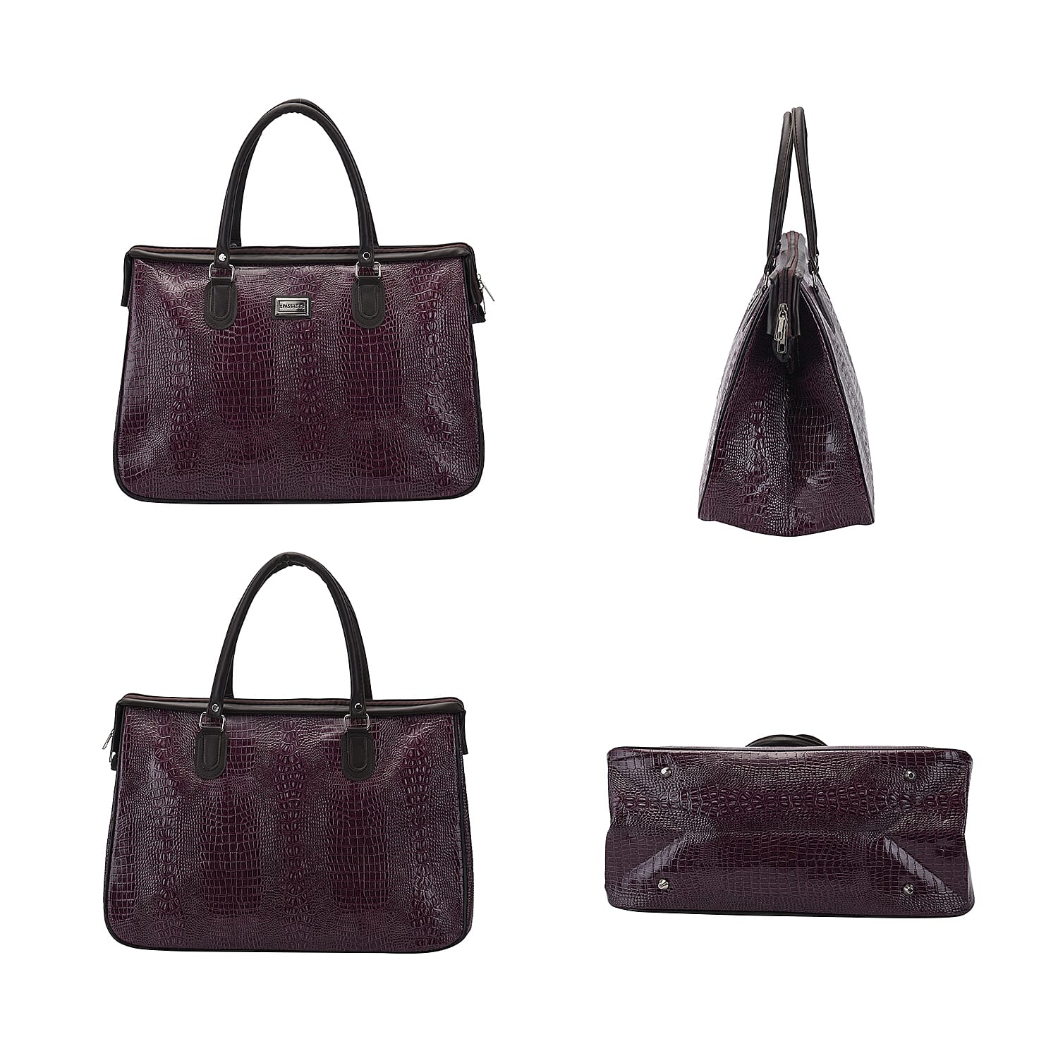 Women's Crocodile Pattern Travel Bag