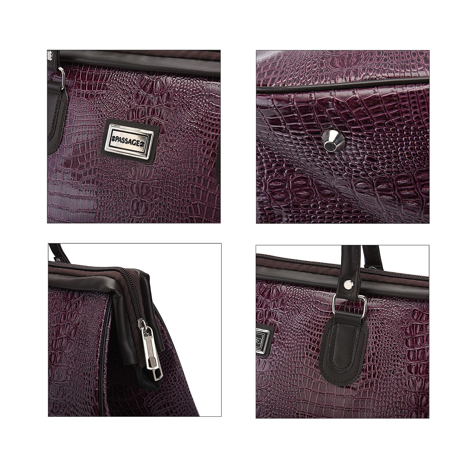 Women's Crocodile Pattern Travel Bag