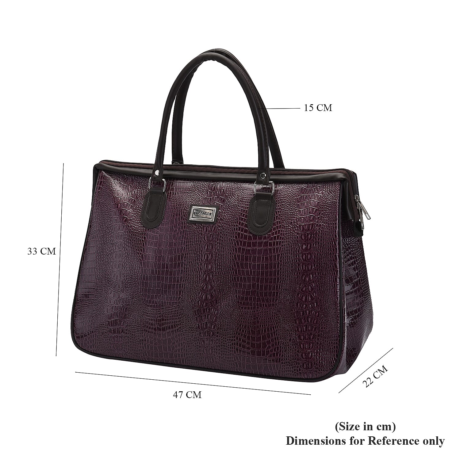 Women's Crocodile Pattern Travel Bag