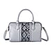 Lock Soul Faux Leather with Snake Print Pattern Convertible Bag - Grey