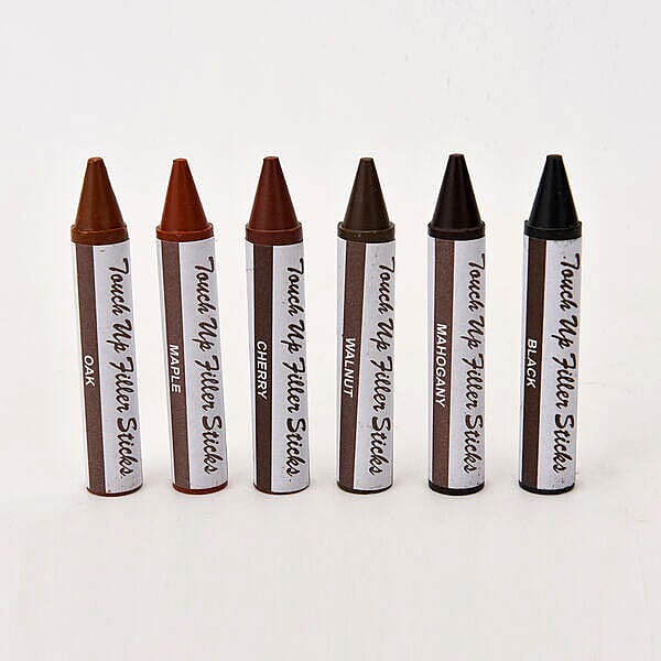 12 Pieces Set - Furniture Repair Kit (6 Marker and 6 Wax Sticks) - Multi Colour