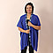 JOVIE Chiffon Kimono with Leopard Printed Border (Size 80x85cm) - Navy Blue