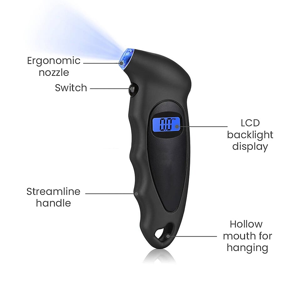 Digital Tire Pressure Gauge with LCD Display to Check Pressure