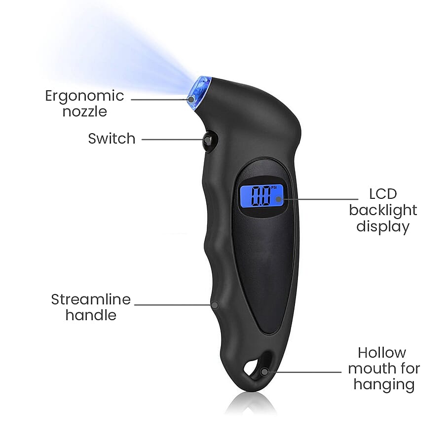 Digital Tire Pressure Gauge with LCD Display to Check Pressure