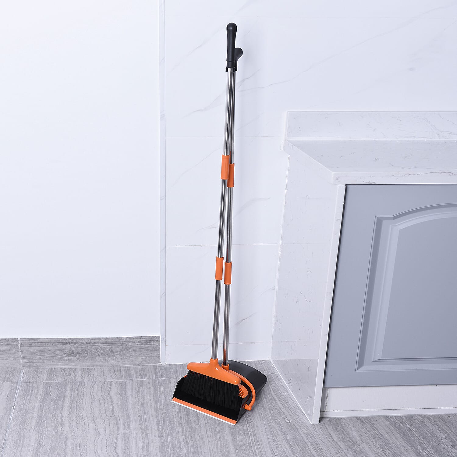 One Time Deal-Broom & DustPan Set With Brush Cleaning Comb (Size 26x25.5x83Cm)