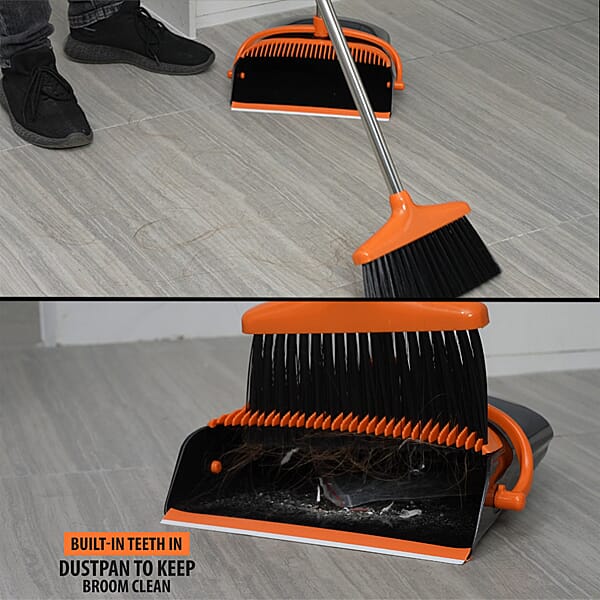 One Time Deal-Broom & DustPan Set With Brush Cleaning Comb (Size 26x25.5x83Cm)
