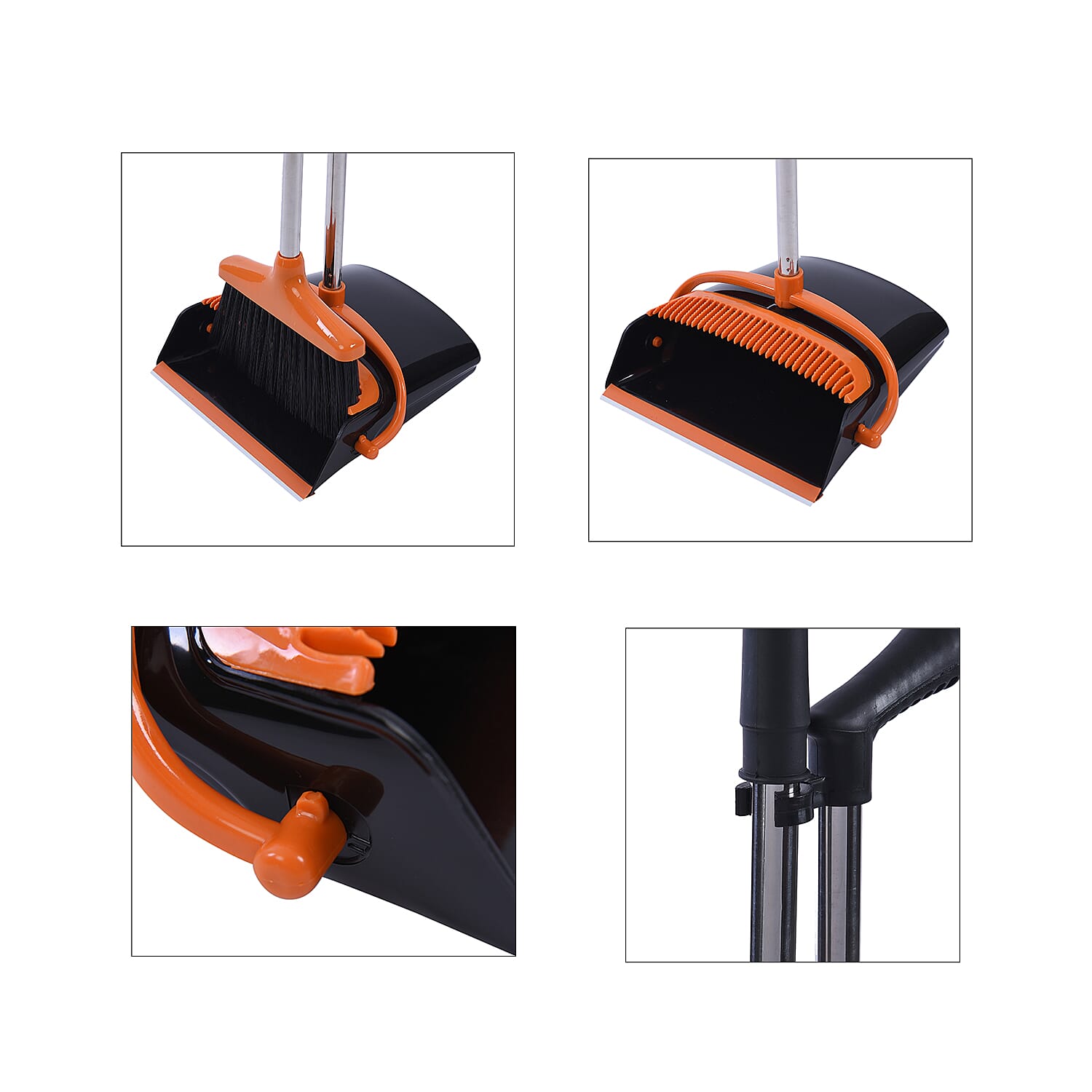 One Time Deal-Broom & DustPan Set With Brush Cleaning Comb (Size 26x25.5x83Cm)